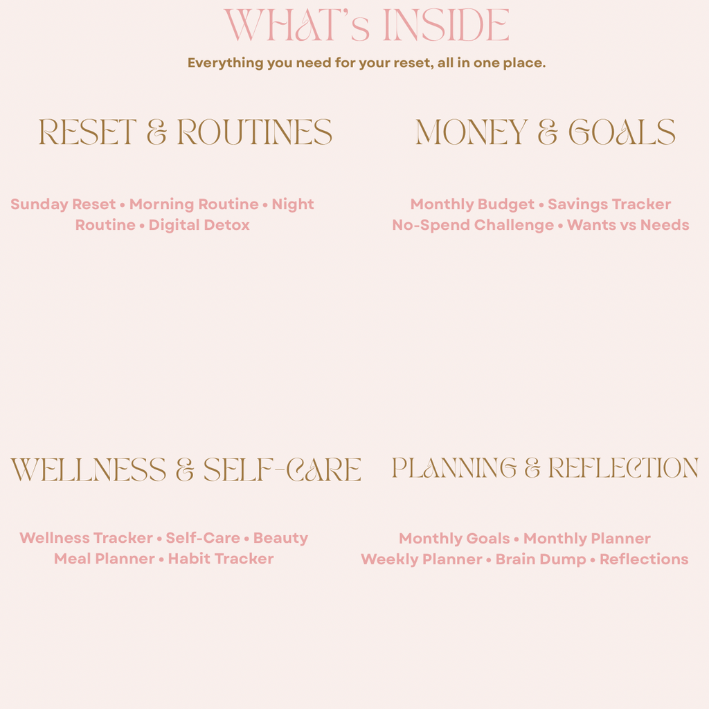 Pretty Girl Reset Planner