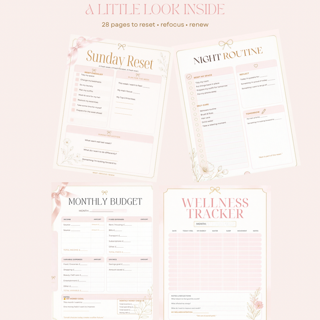 Pretty Girl Reset Planner
