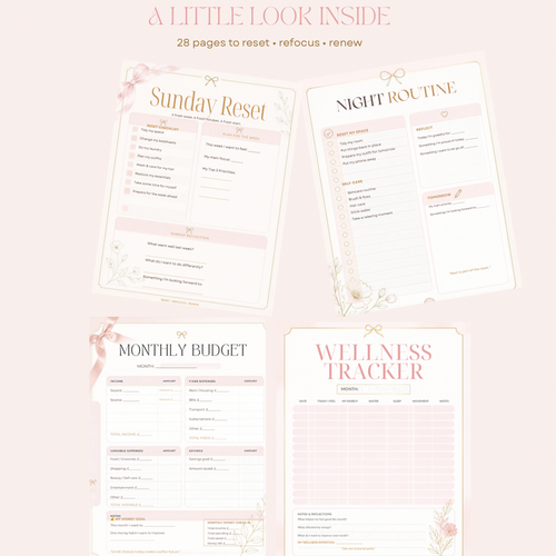 Pretty Girl Reset Planner