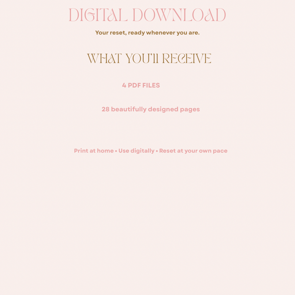 Pretty Girl Reset Planner