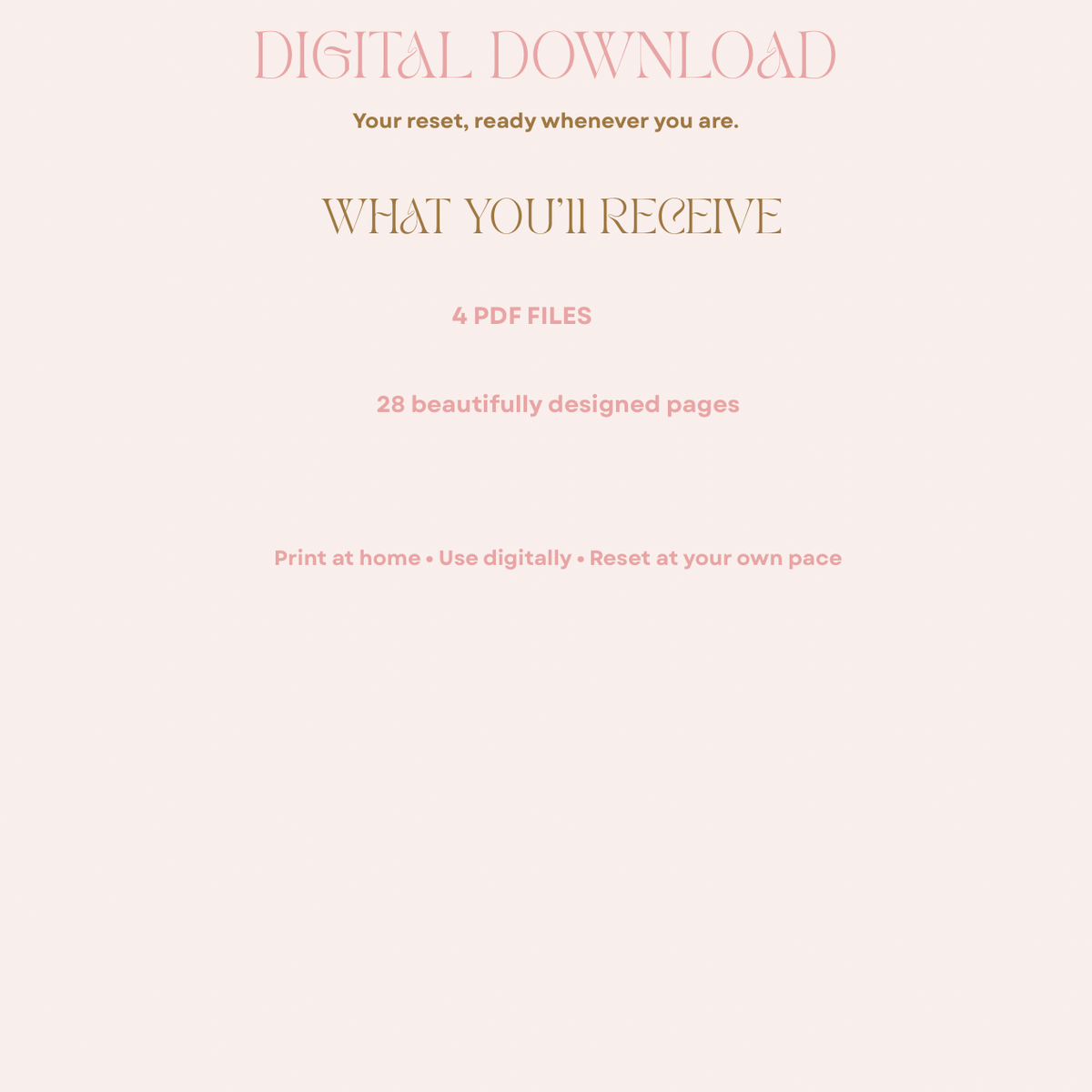 Pretty Girl Reset Planner